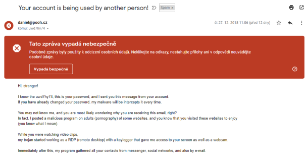 TIP#1267: Co dělat, když někdo odesílá spamy z mé vlastní adresy?